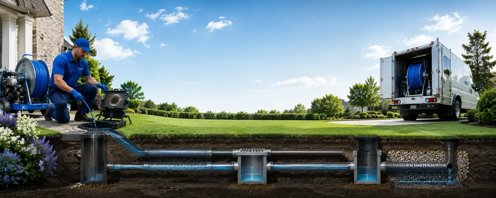 Outdoor drain cleaning information for Upton, NY